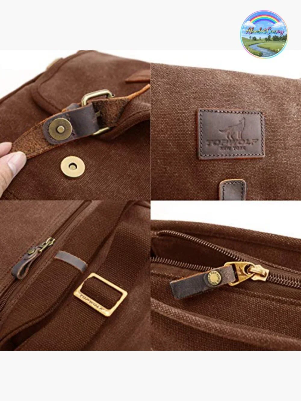 Canvas Messenger Bag Small Crossbody Bag Shoulder Bag Anti Theft